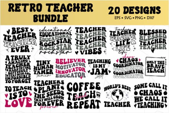 Download Retro Teacher SVG Bundle - Retro teacher svg bundle Collection