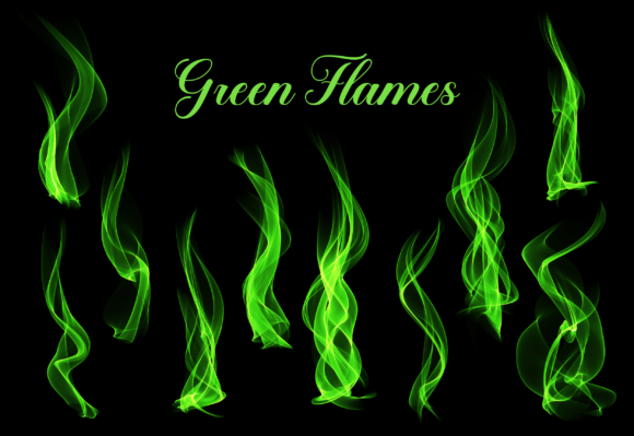 Download Evil Green Realistic Flames - Realistic Collection