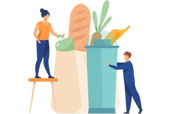 Download People Shopping with Eco Friendly Bag Fl - Eco friendly Collection