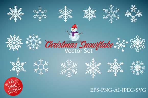 Download Christmas Snowflake Vector Set - Premium Bundle