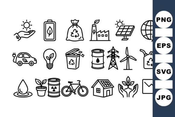 Download Eco Friendly Line Icon Set - Eco friendly Collection