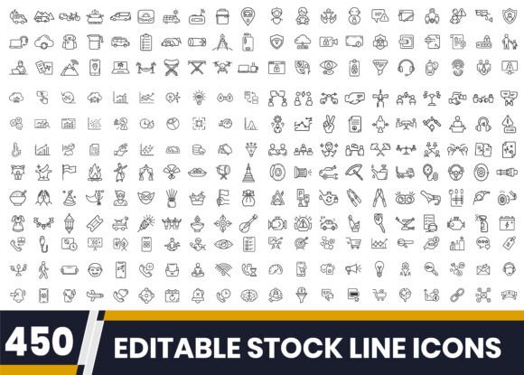 Download Versatile Line Icon Set for Designers - Versatile Collection