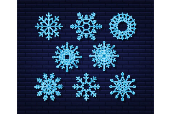 Download Snowflake Vector Icon Background Set Whi - Premium Resources